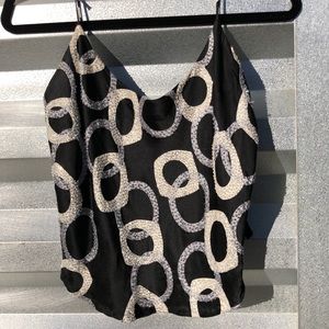 100% silk vintage 90s top